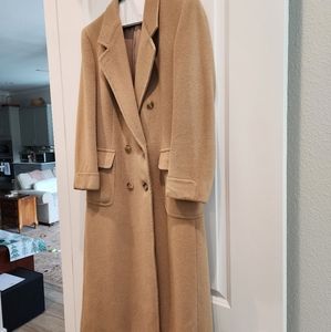 Vintage 1980's Capper & Capper Misses Coat Size 12 Color Camel, Double Breasted